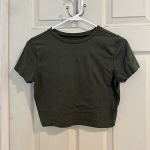 Army Green Crop Top